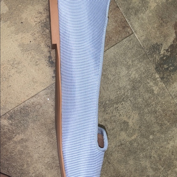 Blue and white striped flats comfortable - Picture 2 of 4